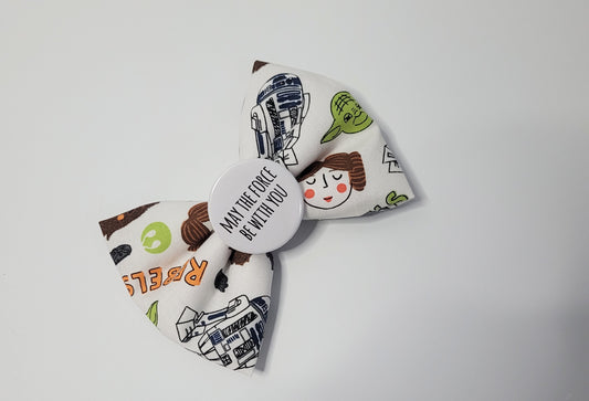 May the force be with you bowtie slogan/embroidered