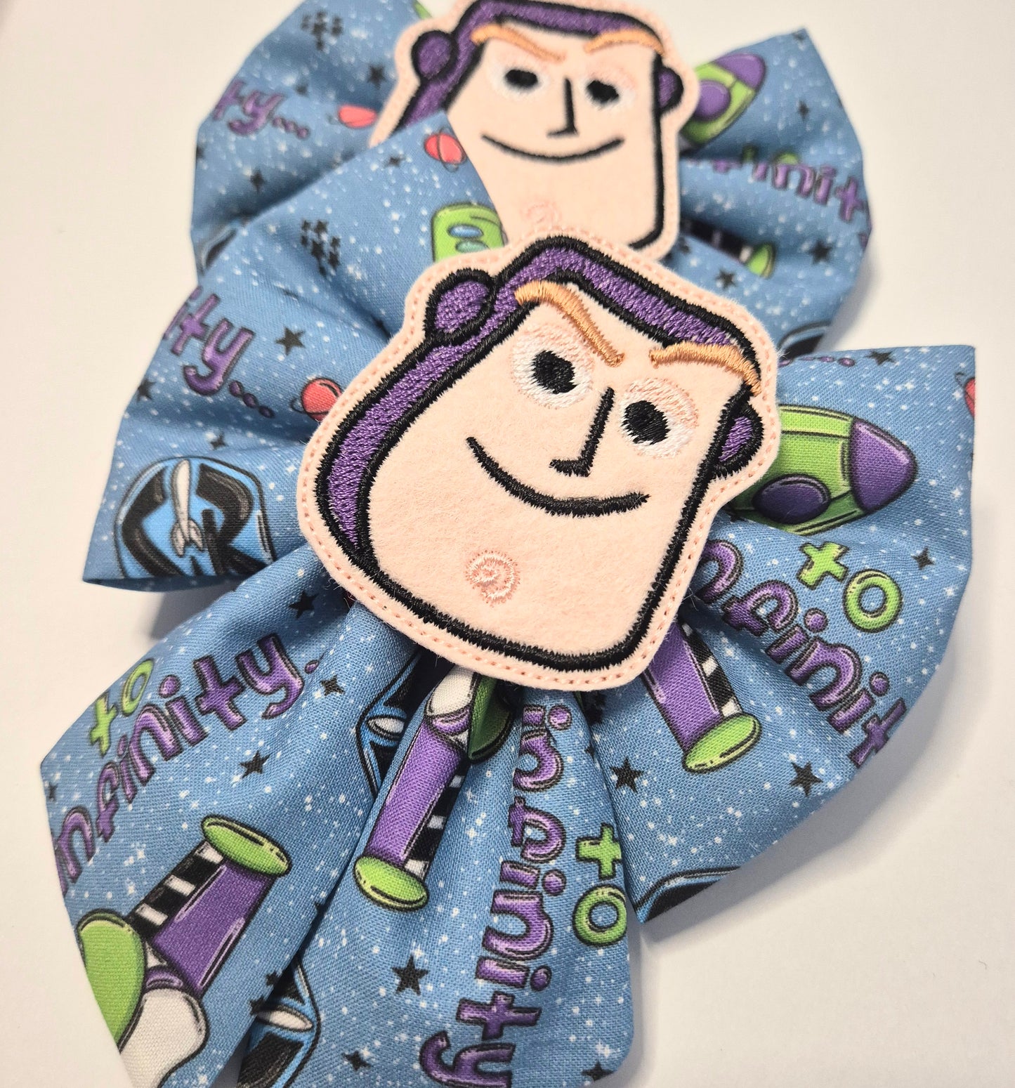 To infinity embroidered sailor bow