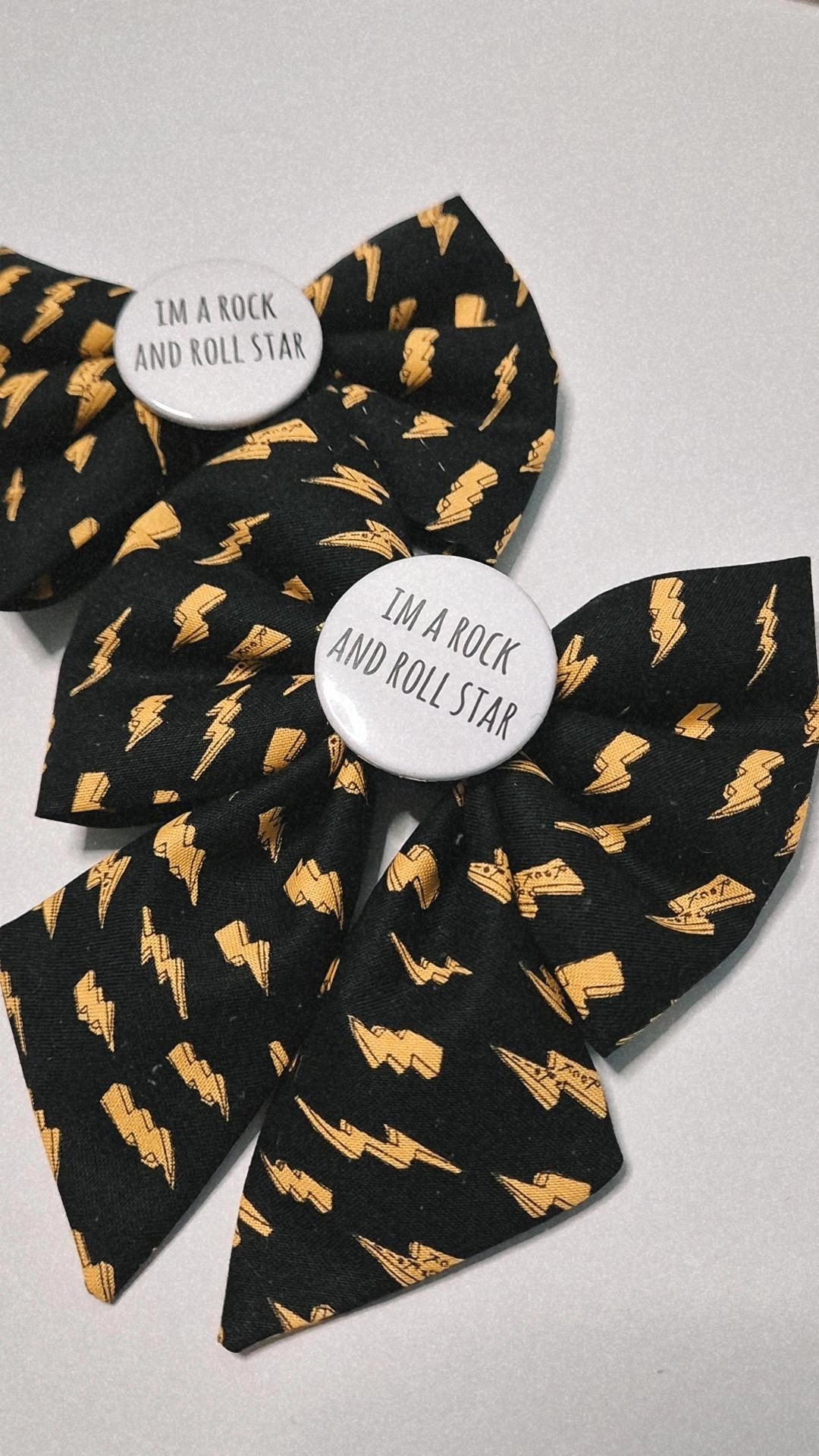 Rock and roll slogan sailor bow