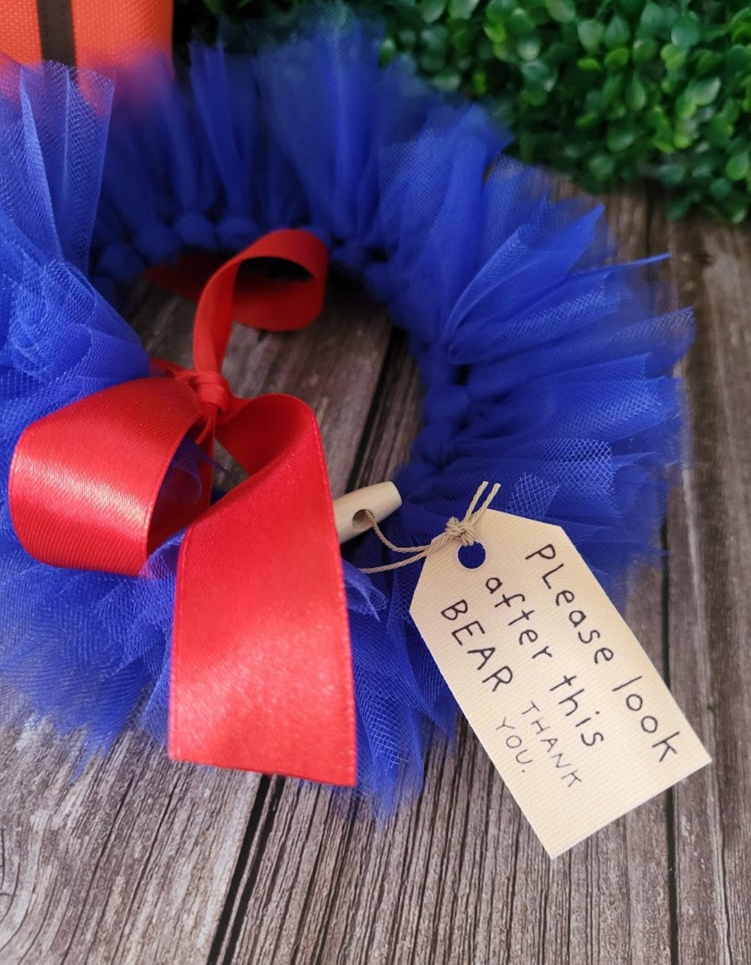 Paddington inspired tulle neck collar