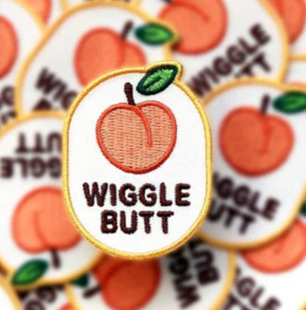 Wiggle butt iron on patch