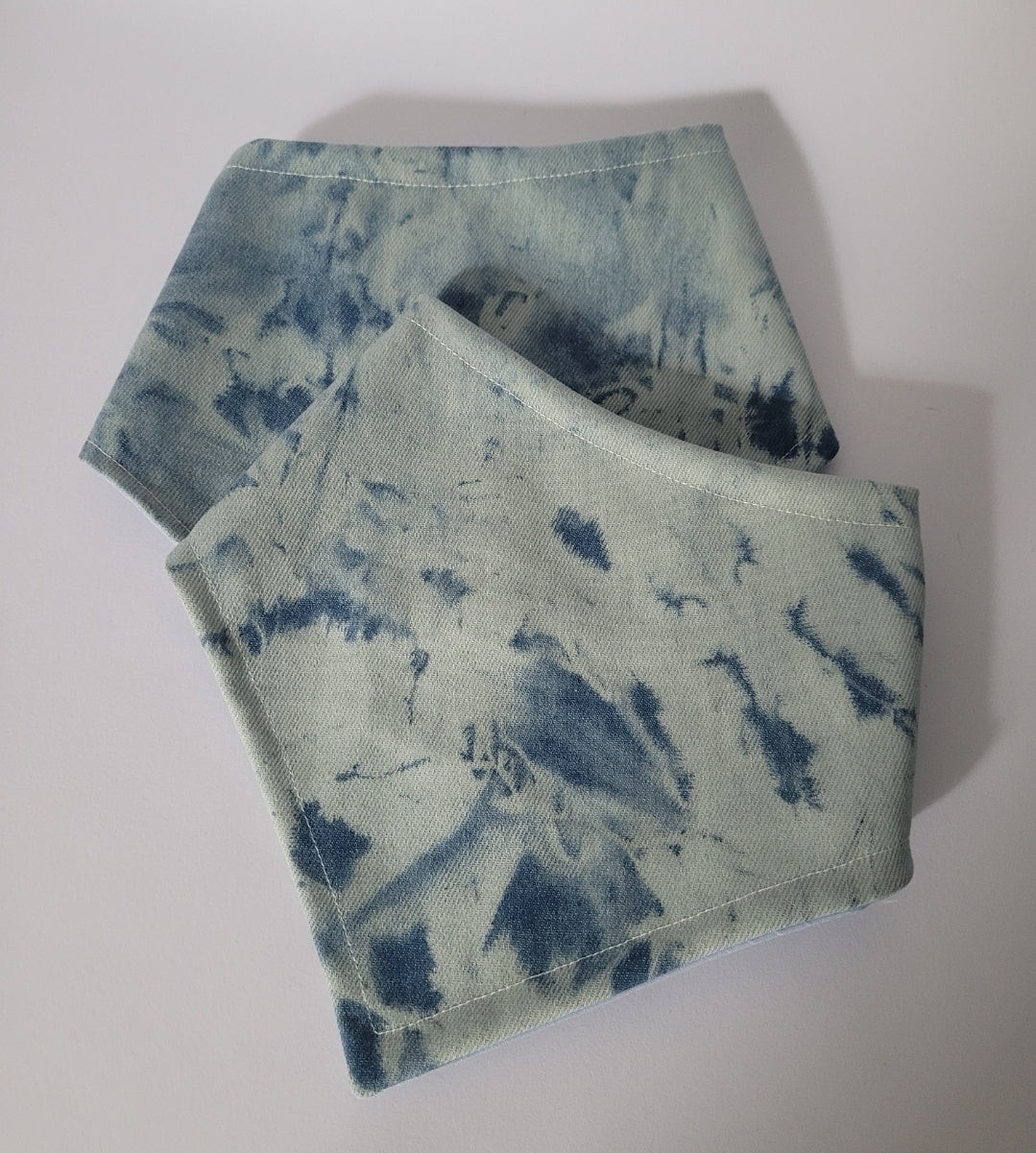 Acid wash denim bandana