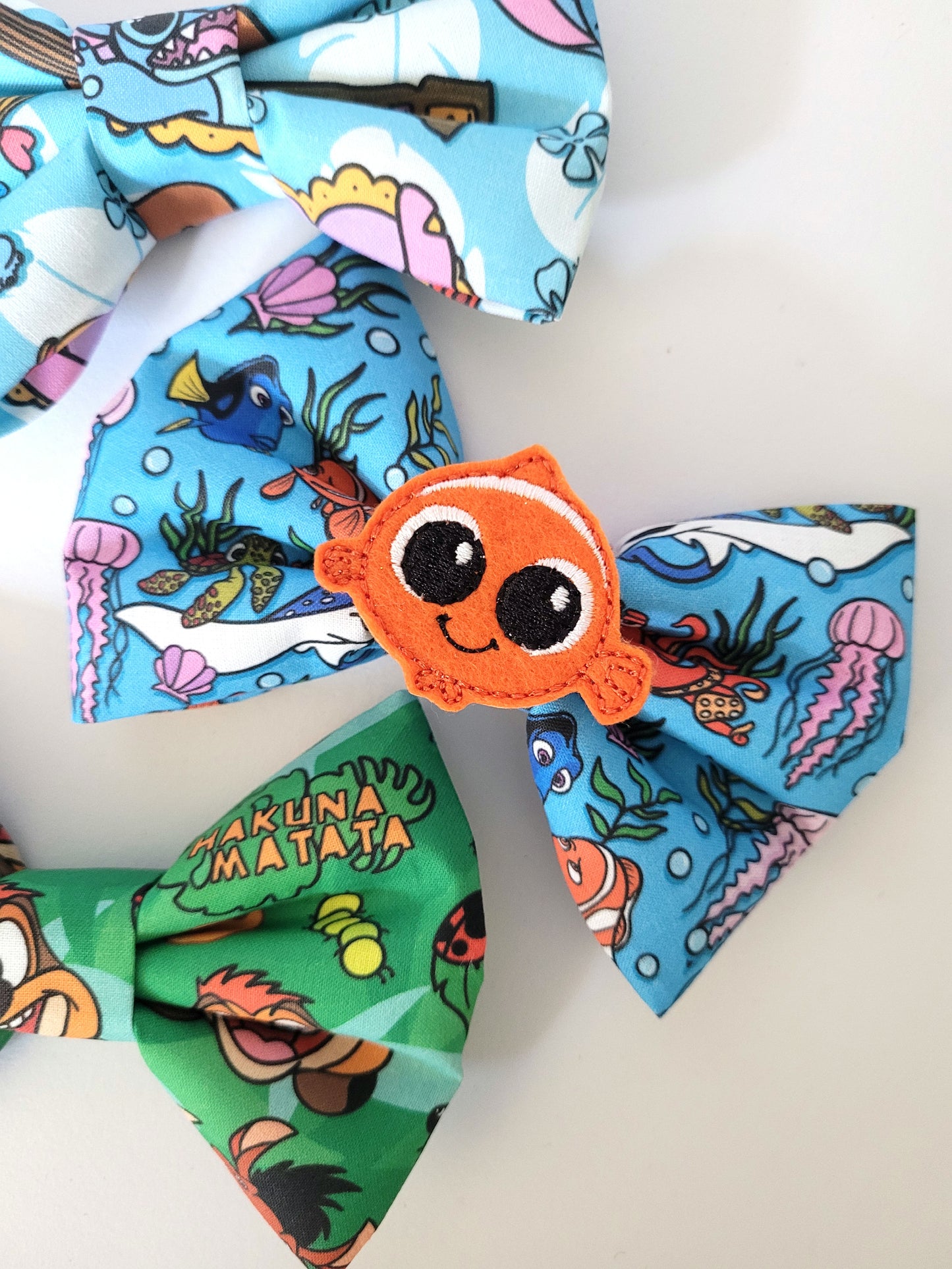 Just keep swimming embroidered bowtie