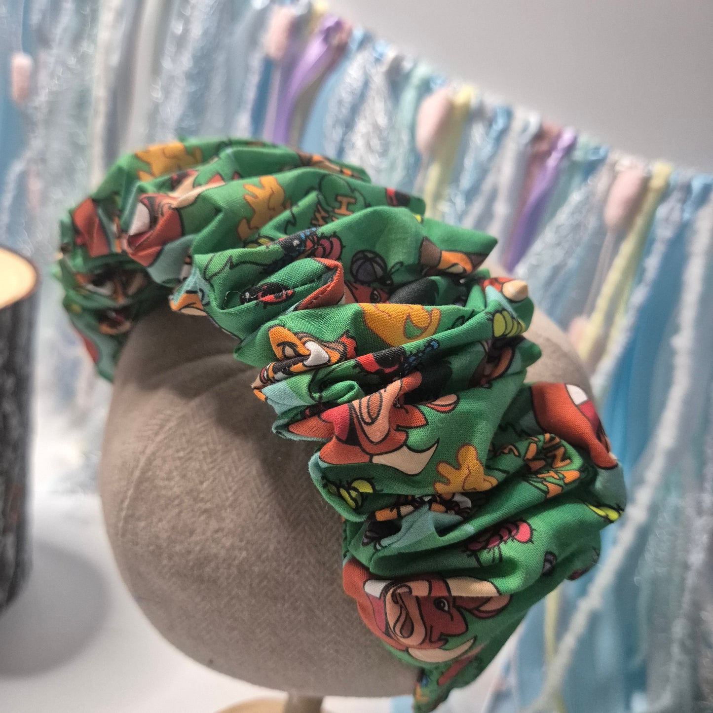 Jungleking scrunchie headband