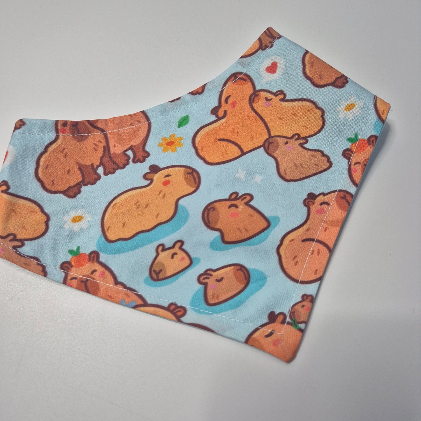 Small capybara blue bandana