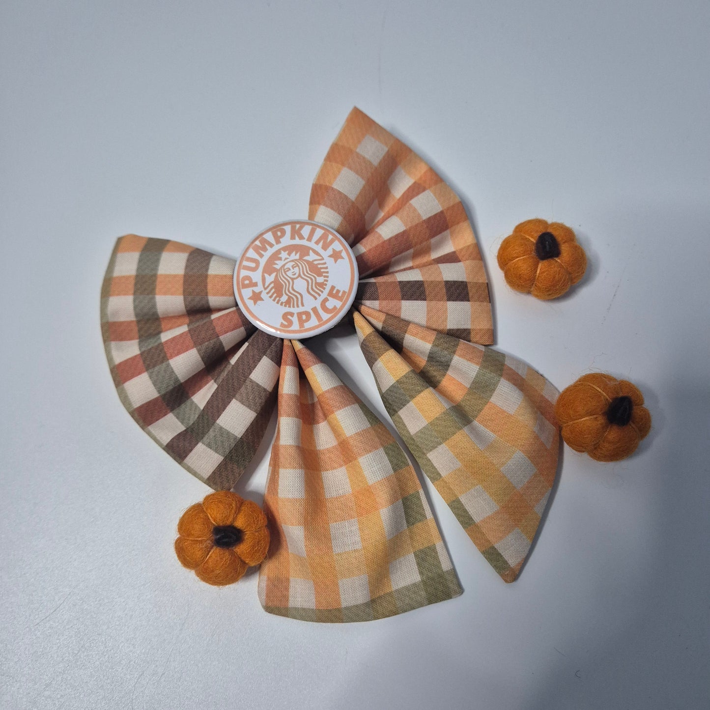 Plaid pumpkin spice slogan sailor bows