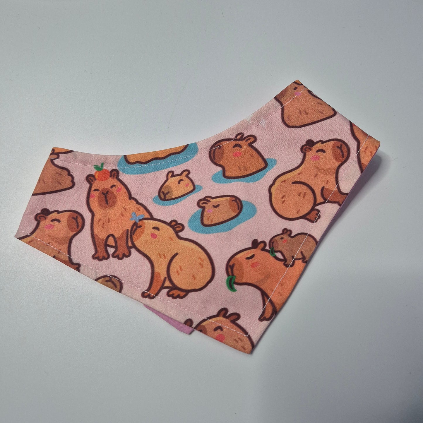 Small pink capybara bandana