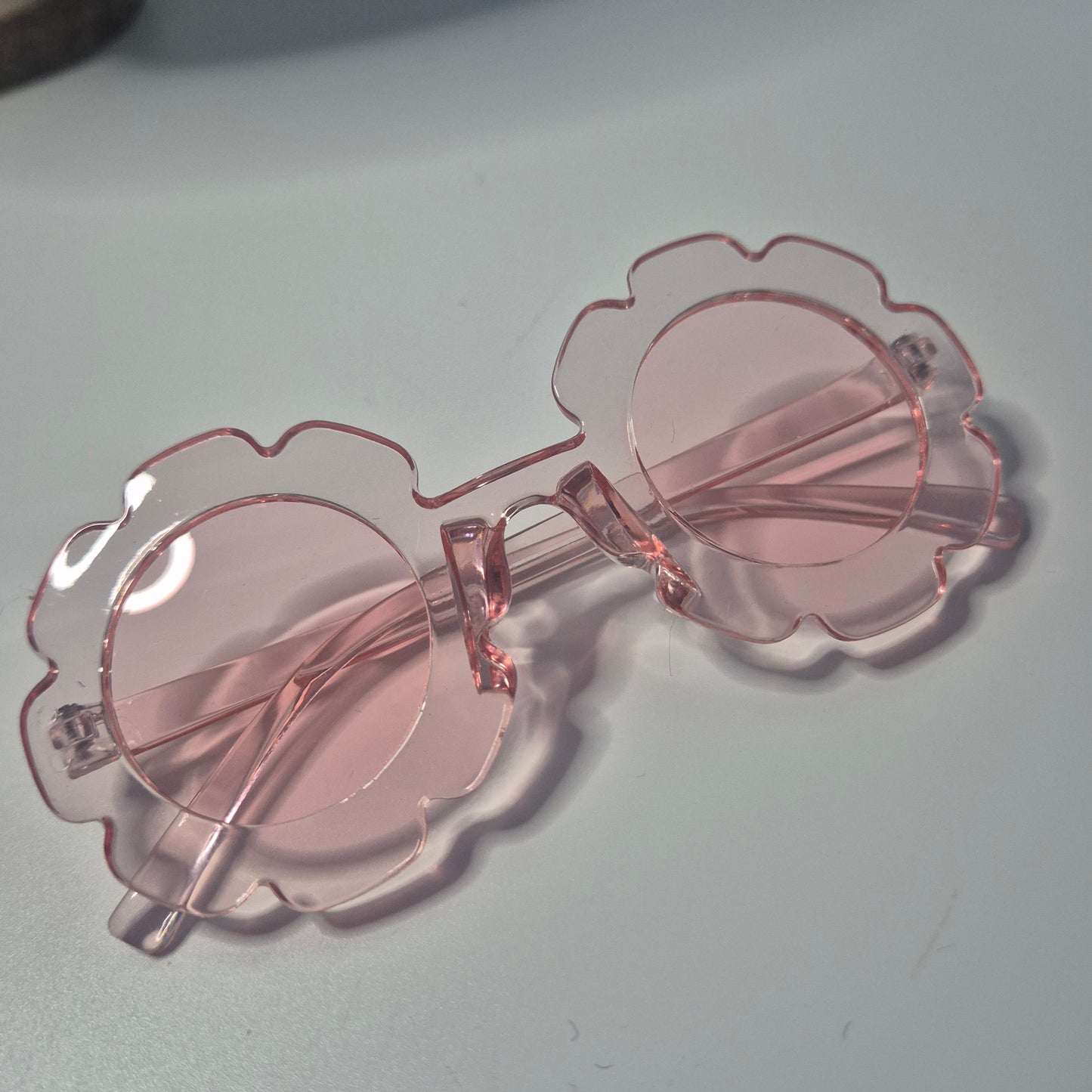 Pink clear glasses