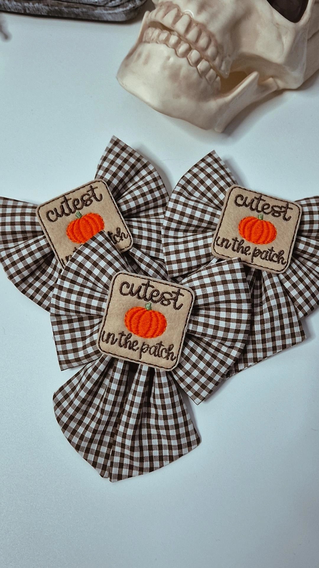 Cutest pumpkin in the patch embroidered sailor bow