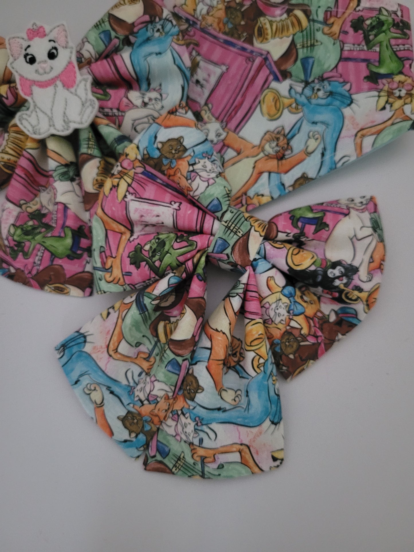 Jazz cats embroidered sailor bow