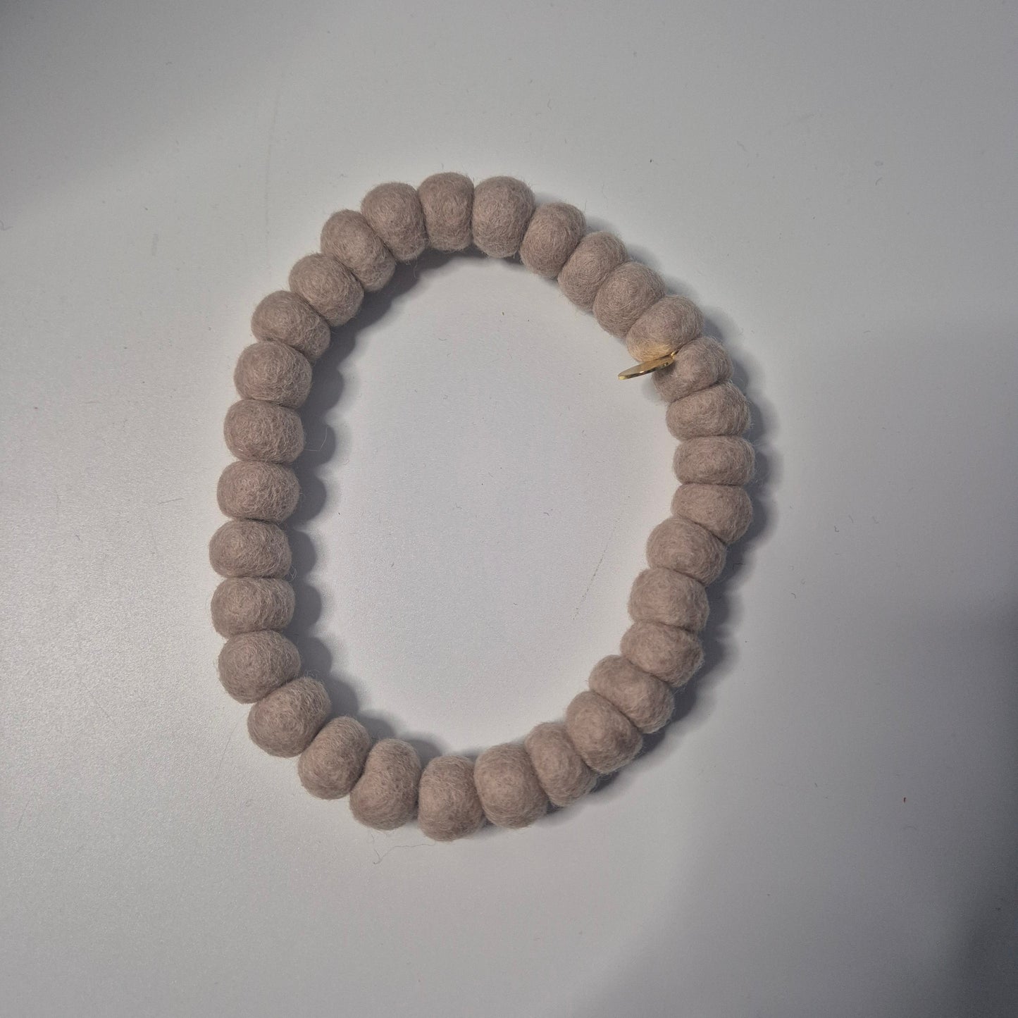 12" beige pom collar