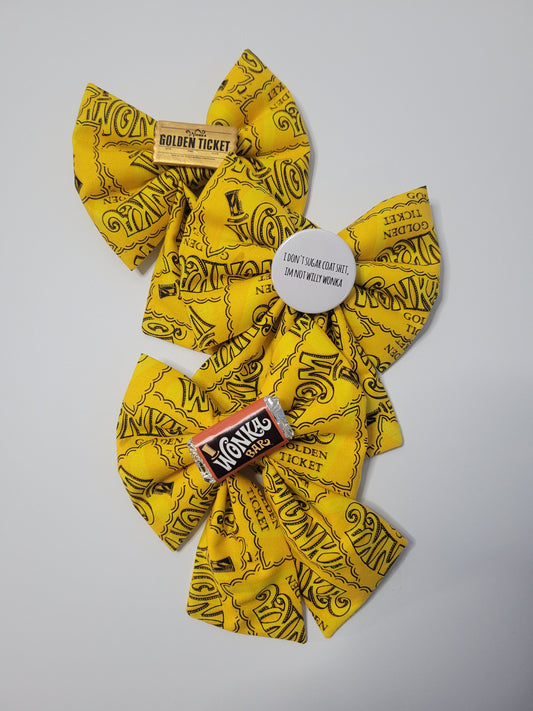 Golden ticket slogan sailor bow