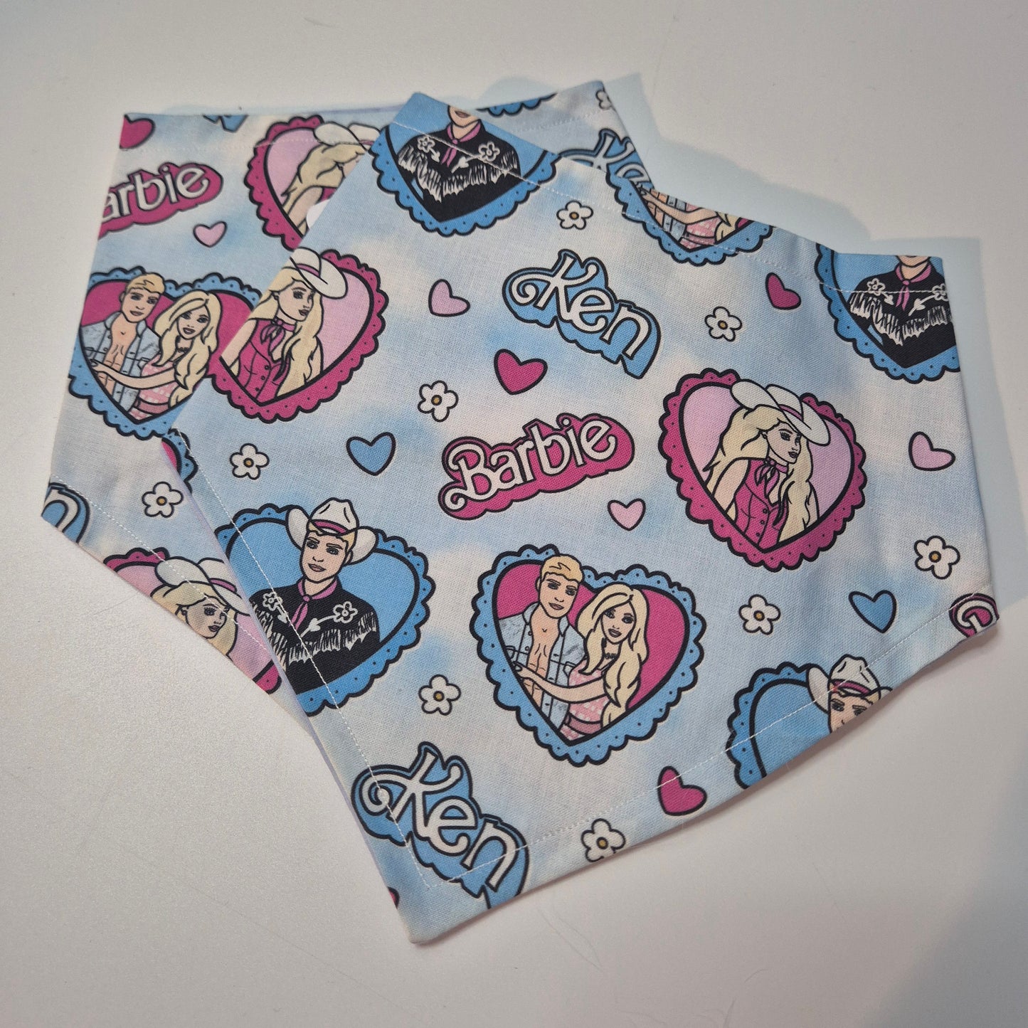 Xs pink blue dolls bandana