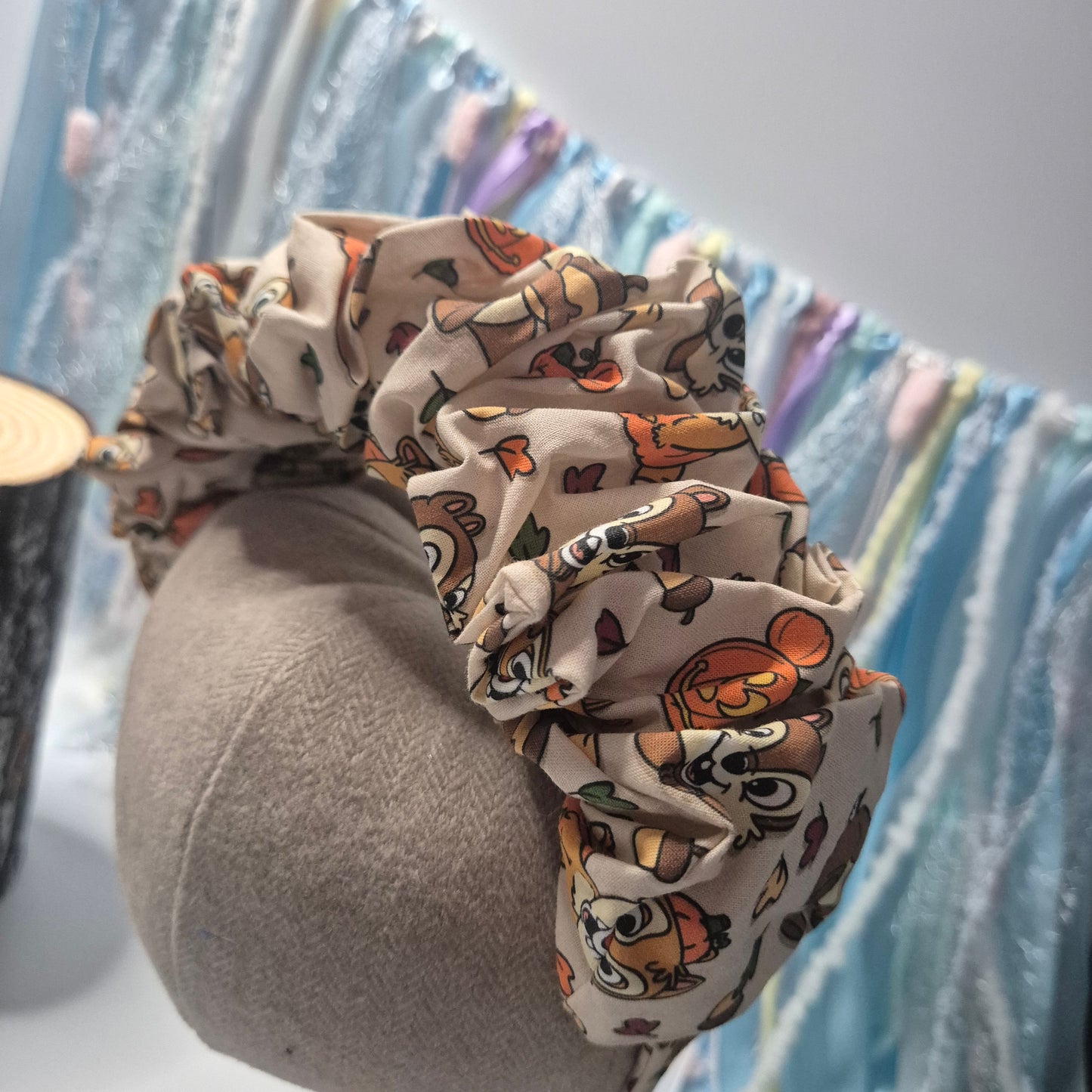 Chipmunks scrunchie headband
