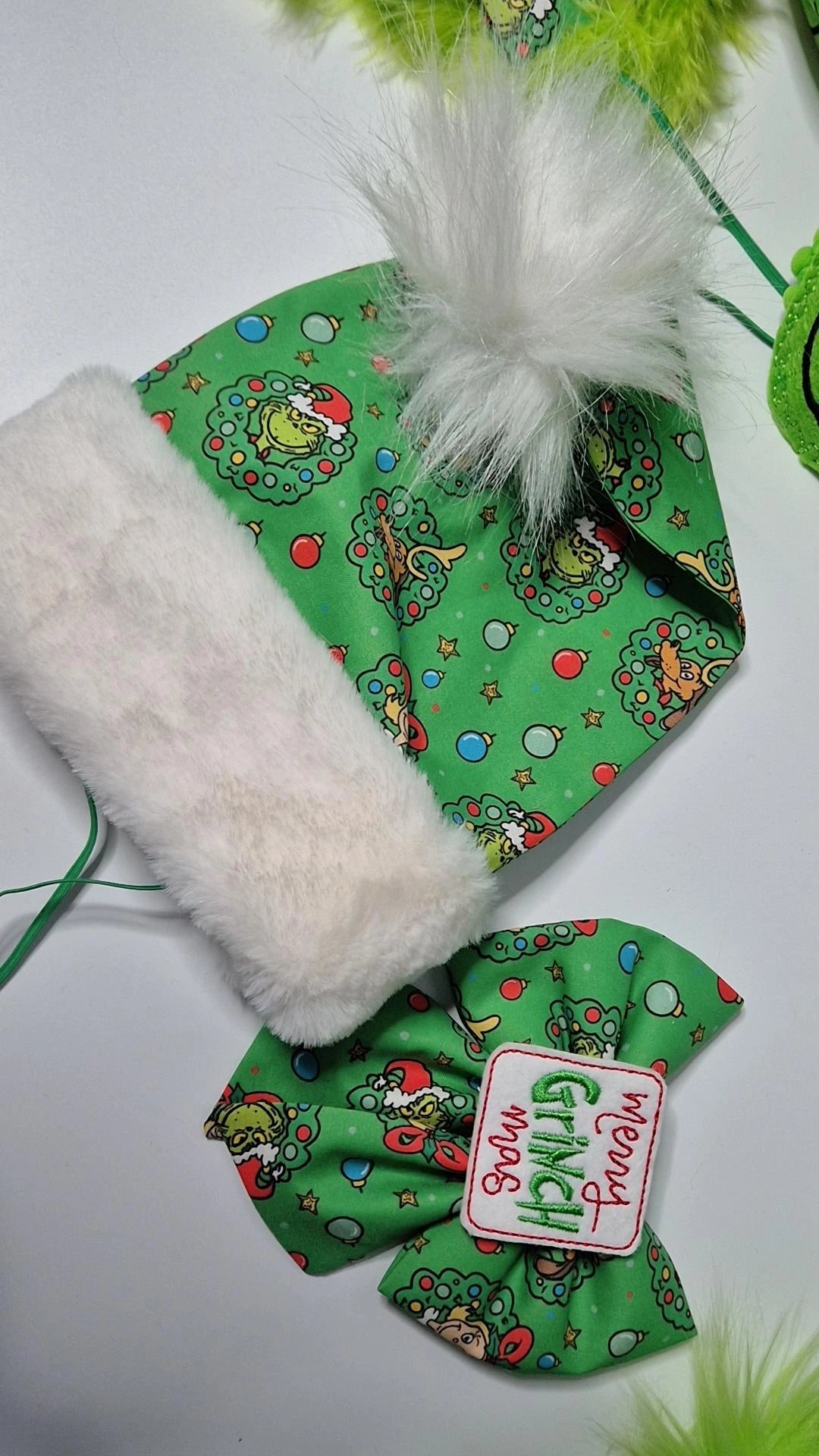 Merry grinchmas luxury santa hat