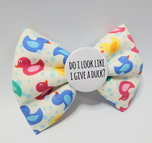 Give a duck slogan bowtie