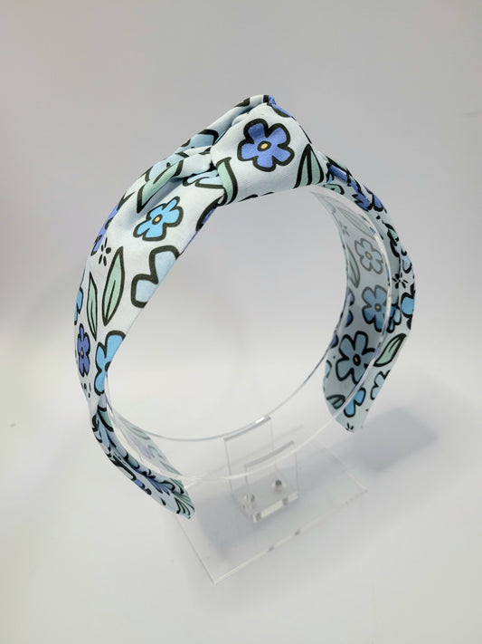 Forget me not topnot headband