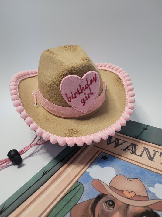 Birthday girl cowgirl hat