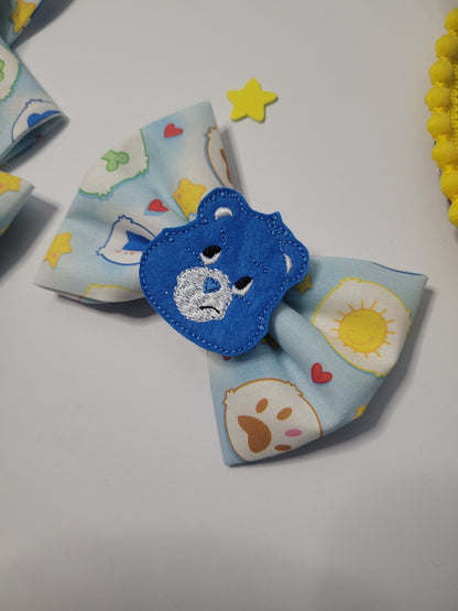 Rainbow bear embroidered bowtie