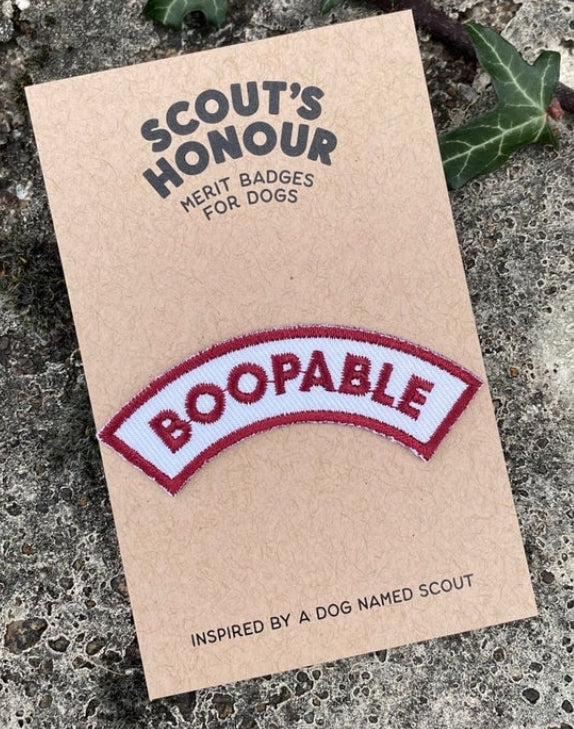 Boopable iron on patch