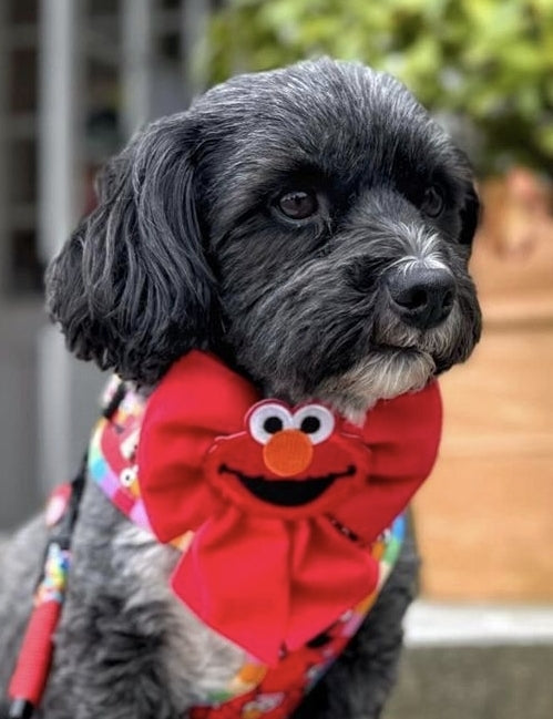 Red monster large patch sailor bow
