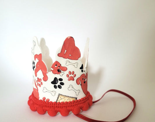 Big red dog pawty crown