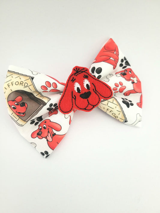 Big red dog bowtie