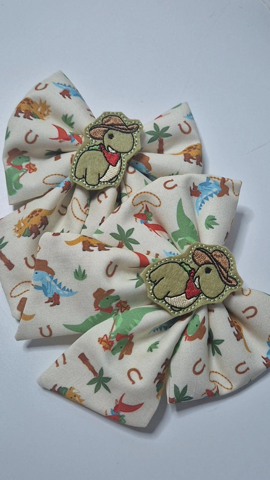 Cowboy dino sailor bow