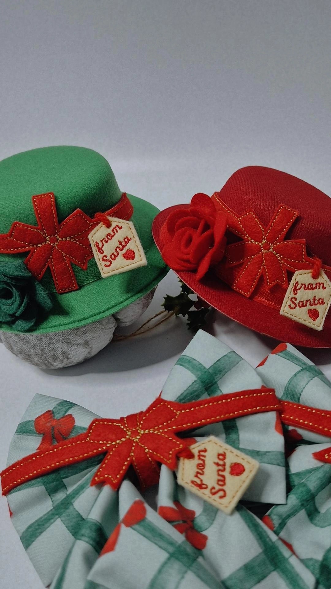 From santa embroidered bowler hat
