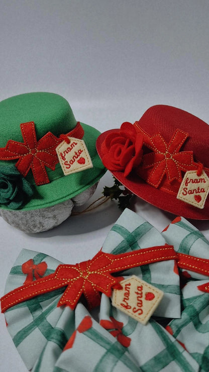 From santa embroidered bowler hat