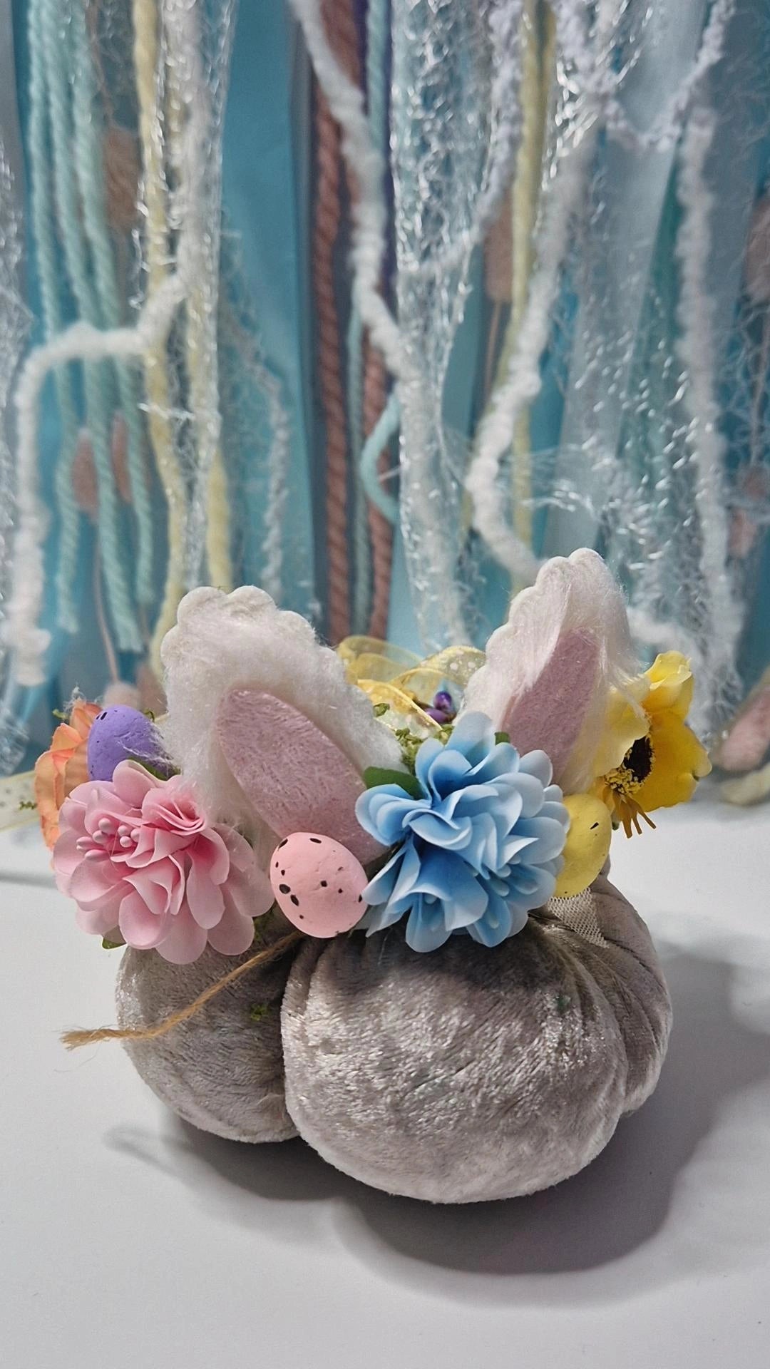 Easter bunny floral adjustable flower crown (one available)