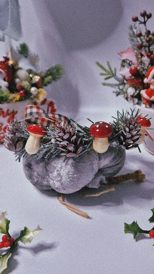 Woodland toadstool flower crown made to order can be used as collar 5 available