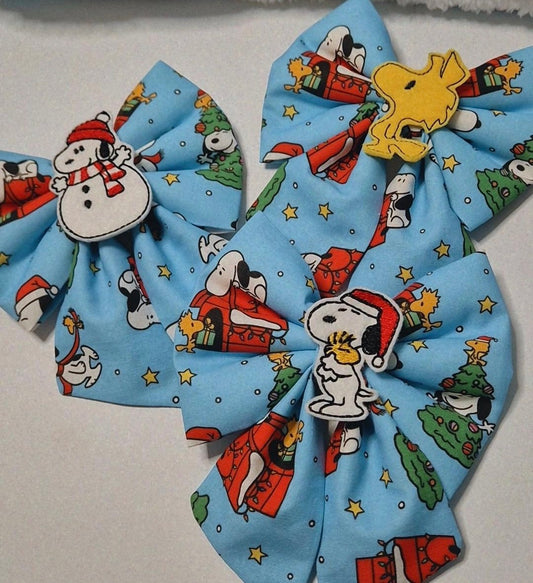 Birds best friend embroidered sailor bow