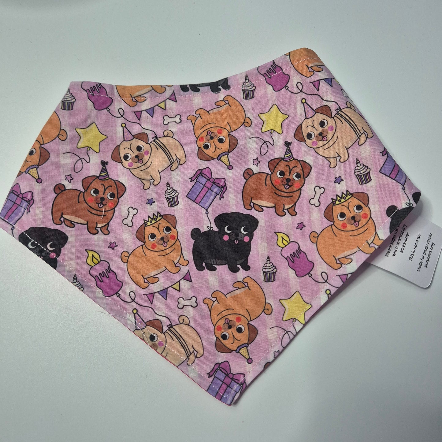 Small pug bday bandana