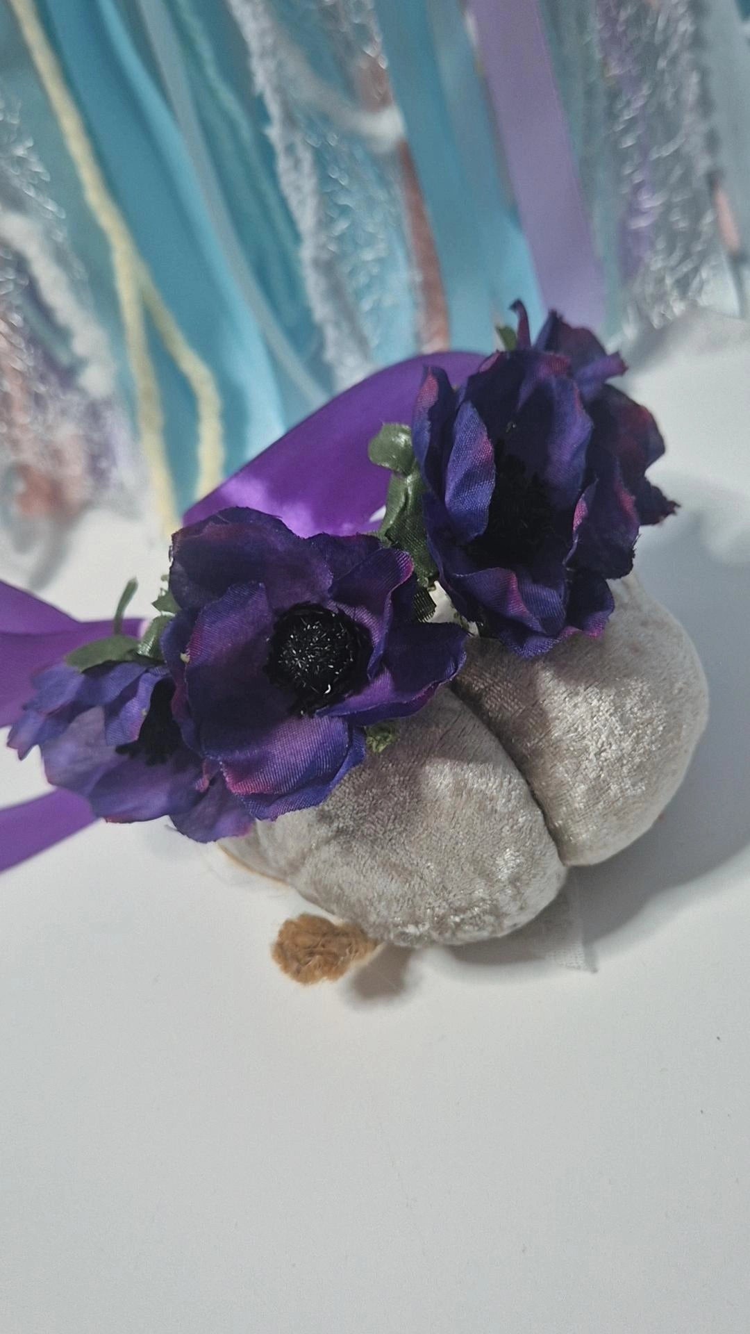 Purple Poppy adjustable flower crown (one available)
