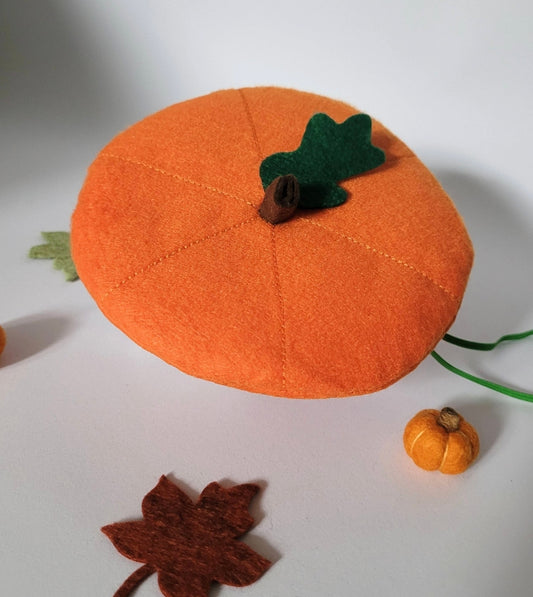 Handmade pumpkin beret