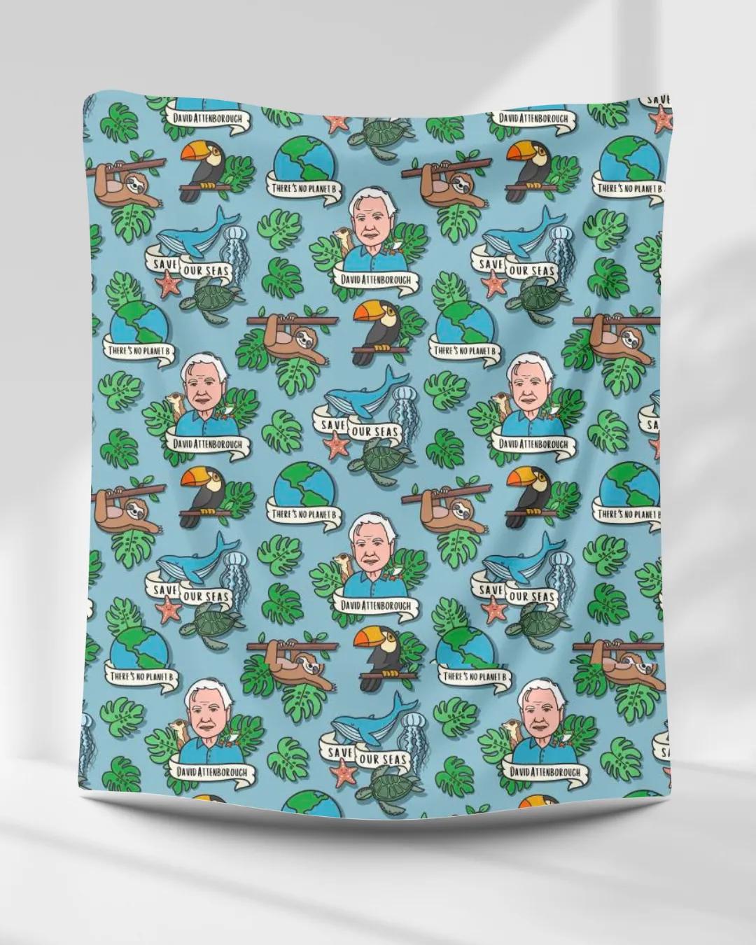 Save our seas 150x150 fleece blanket