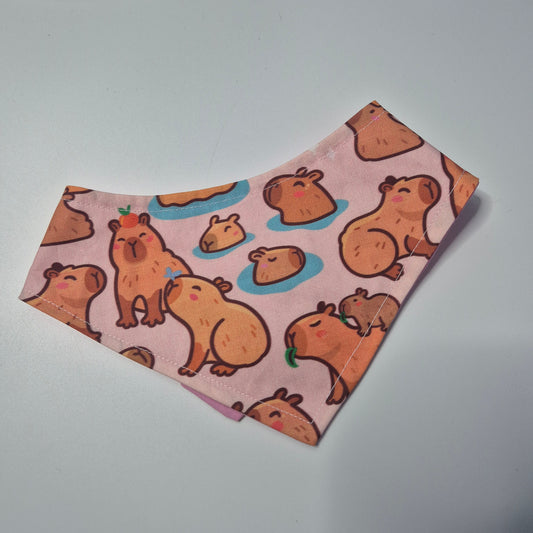 Small pink capybara bandana
