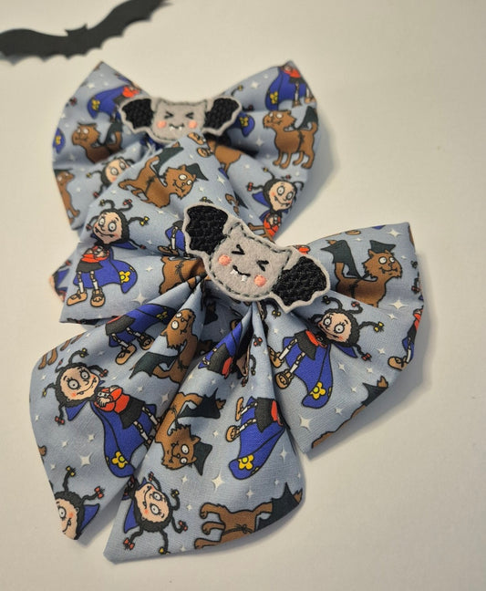 Vampire girl embroidered sailor bow
