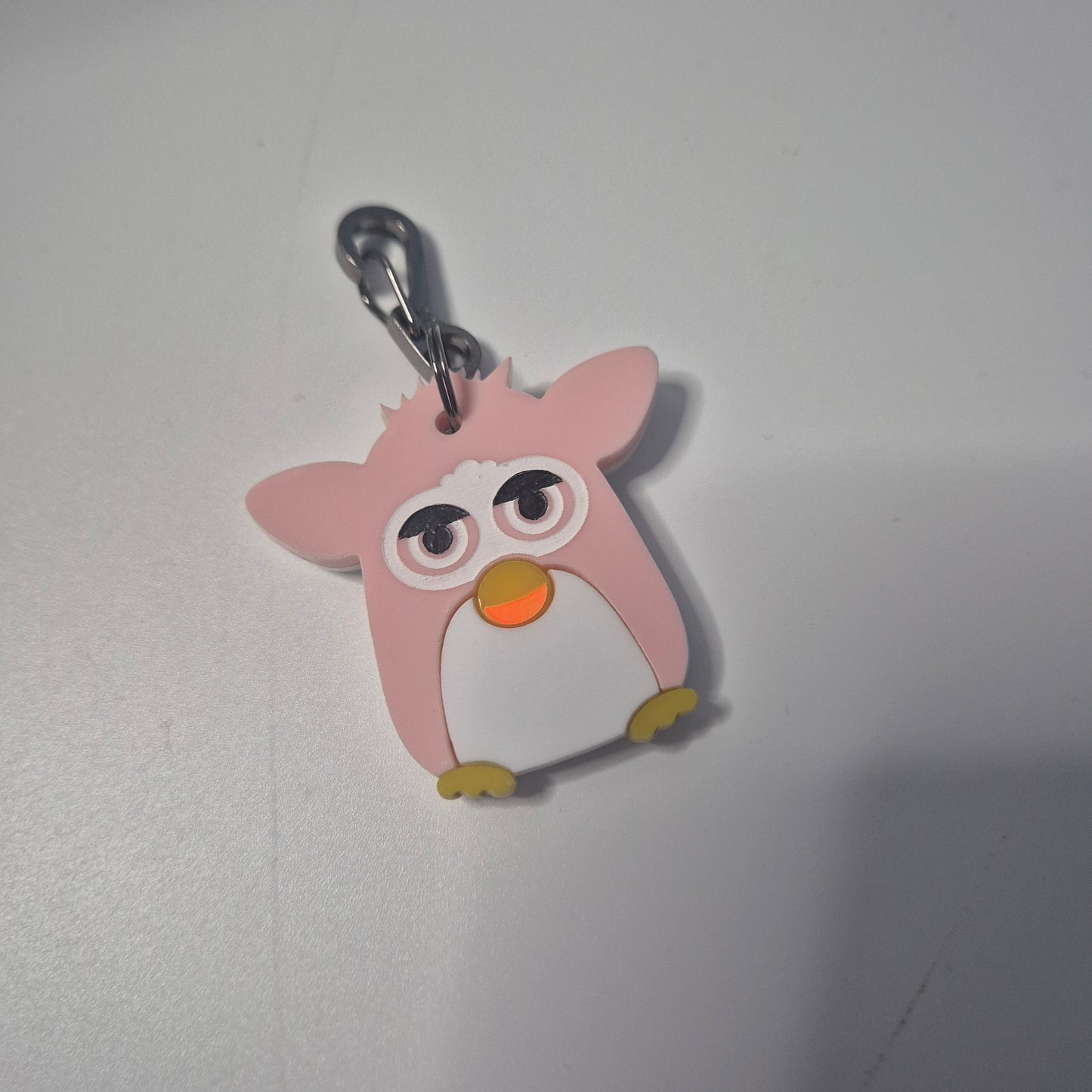 Pink furby tag