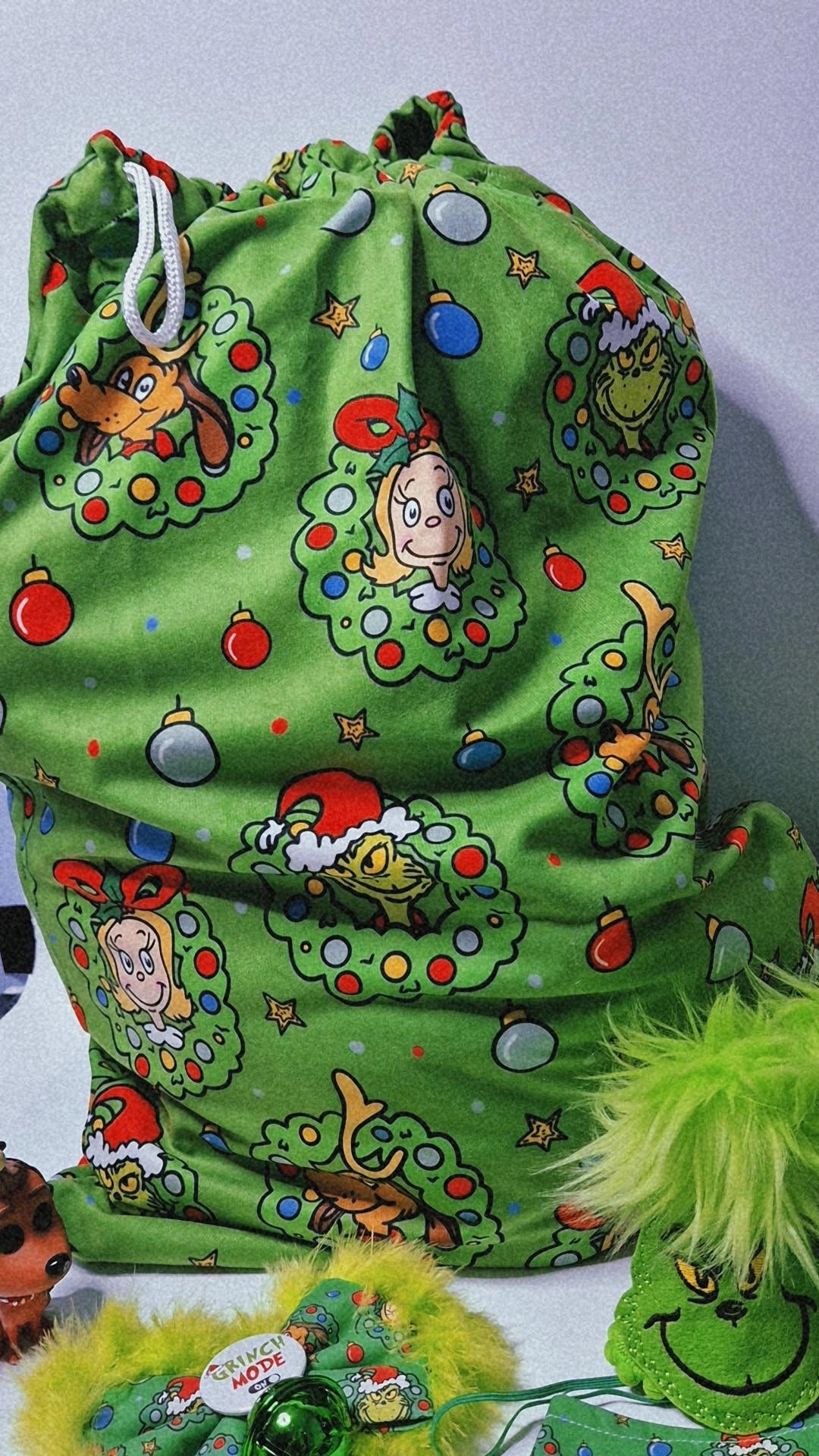 Merry grinchmas santa sack