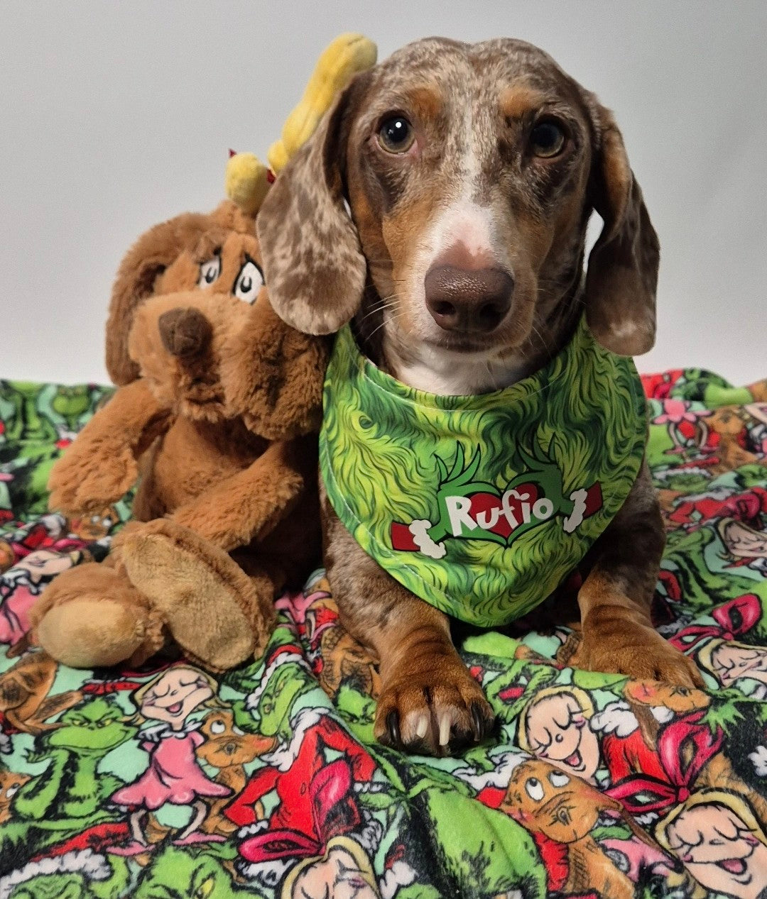 Personalised grinchmas fur bandana