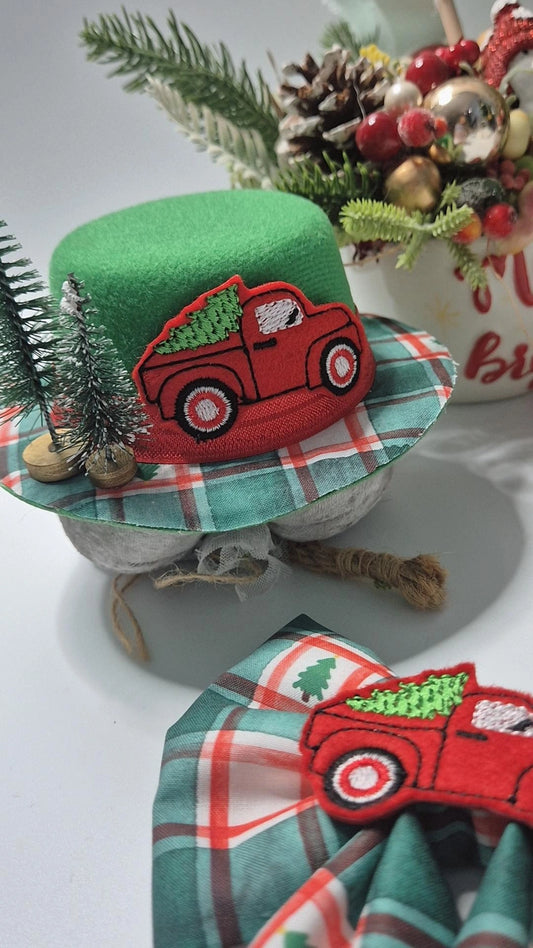 Christmas truck bowler hat