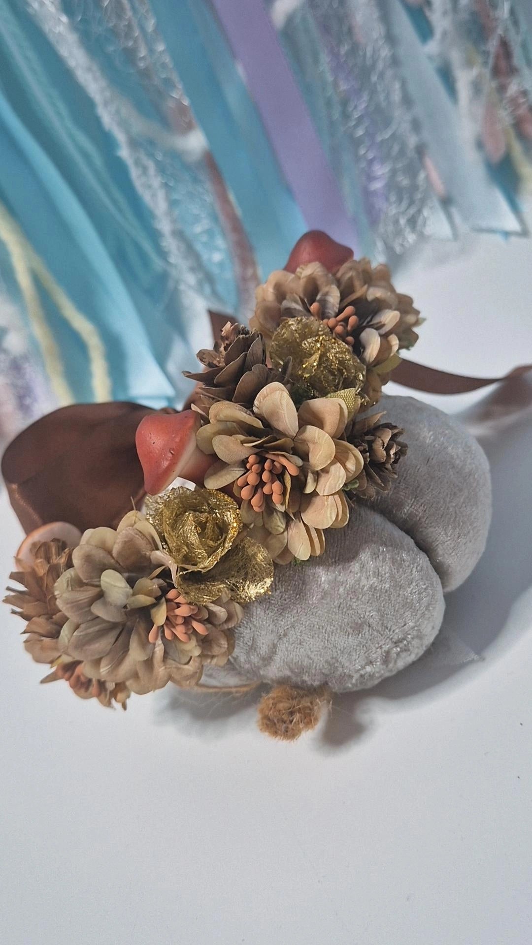 Autumn shrooms adjustable flower crown (one available)