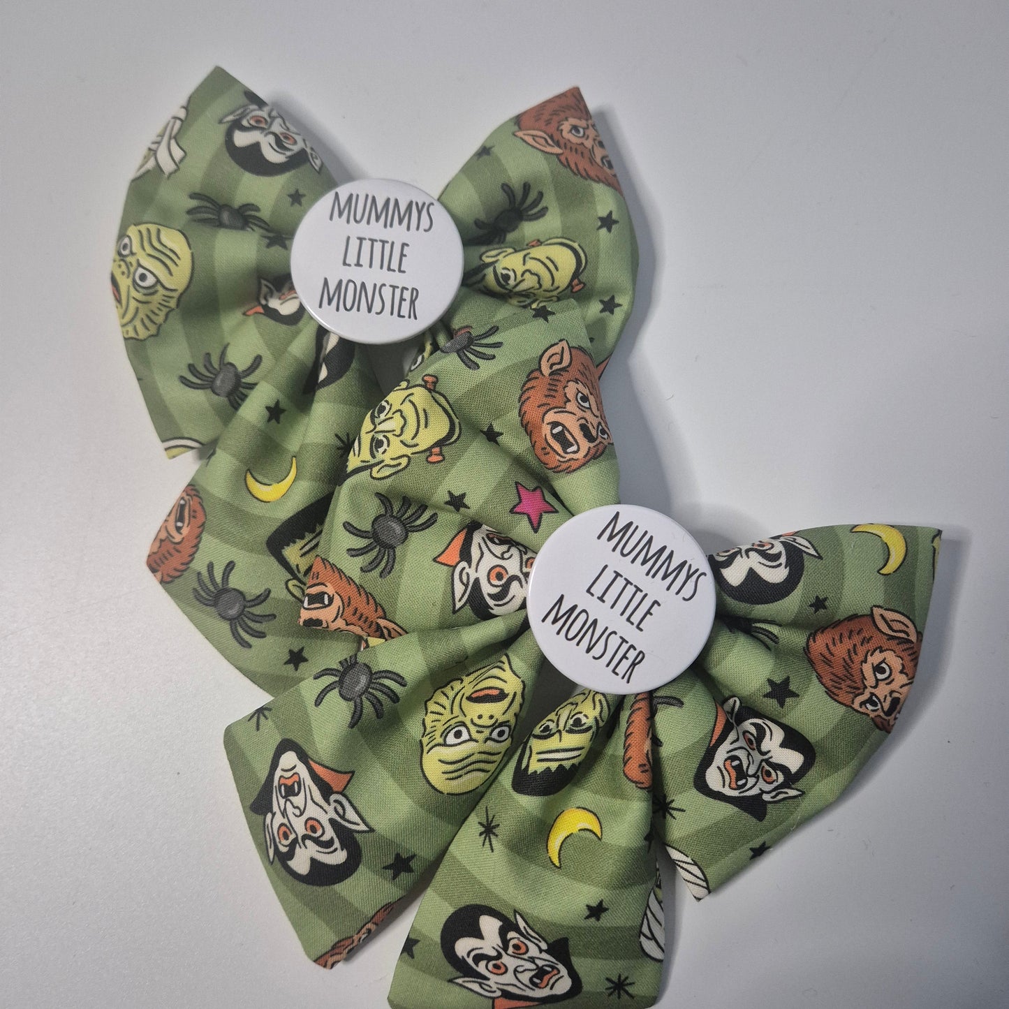 Mummys little monster slogan sailor bow