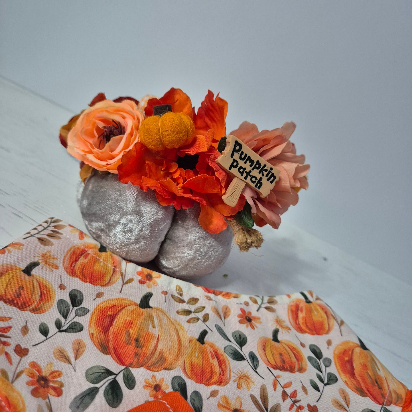 Pumpkin patch orange mixed flower crown/collar one available