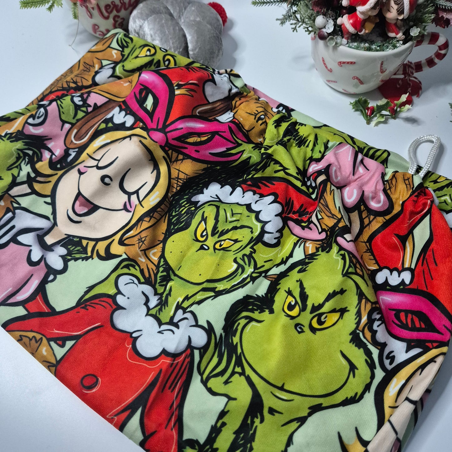 Green mashup santa sack