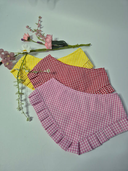 Gingham ruffle bandana (different colour options available)