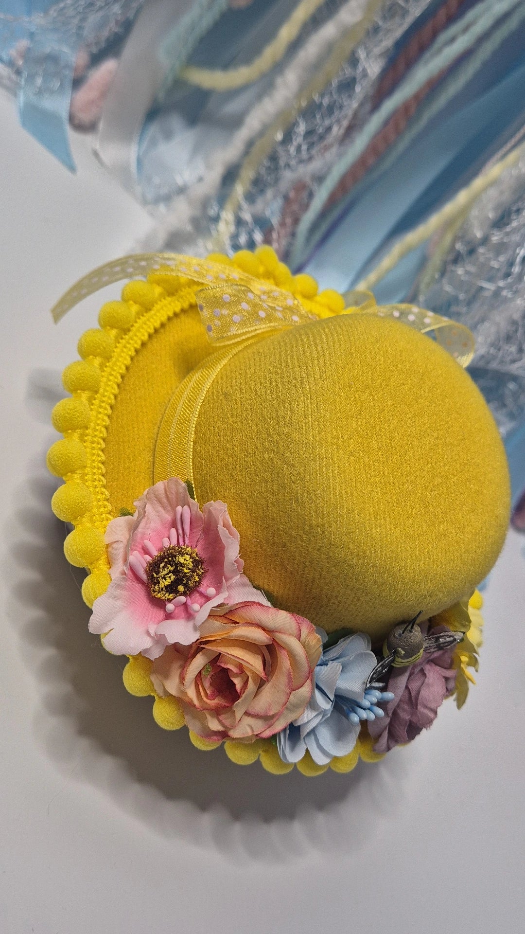 Pretty spring garden bowler hat one available