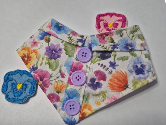 Pansies collar t shirt